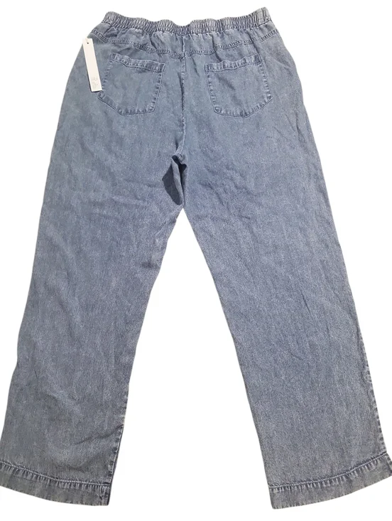 Jane And Delancey High-Rise Lyocell Denim Chambray Wide-leg Pants Size XL NWT - Picture 4 of 13